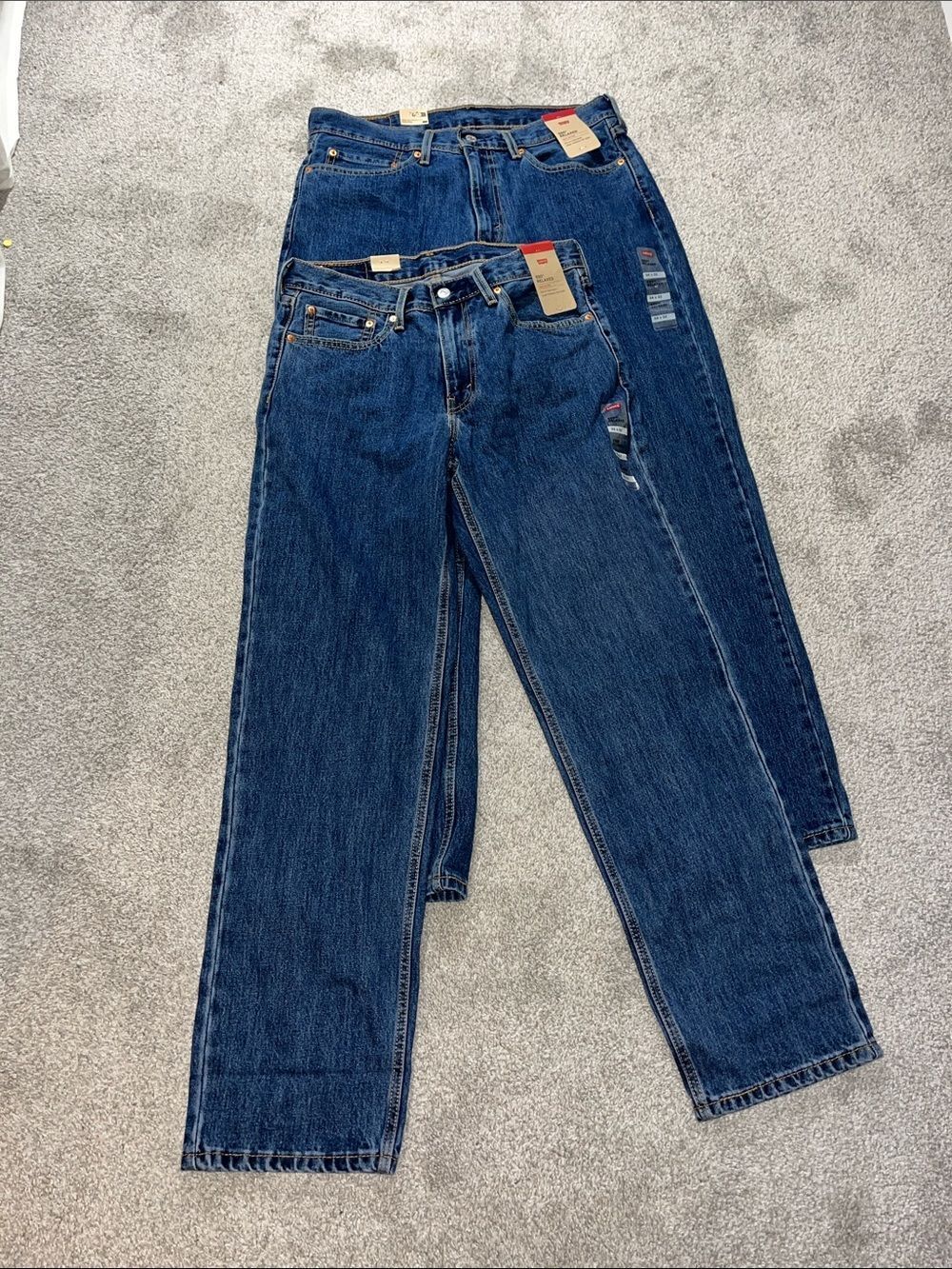 Men's Relaxed Fit NEW 550 Levi Denim Blue Jeans 34 x 32 & 32 x 32